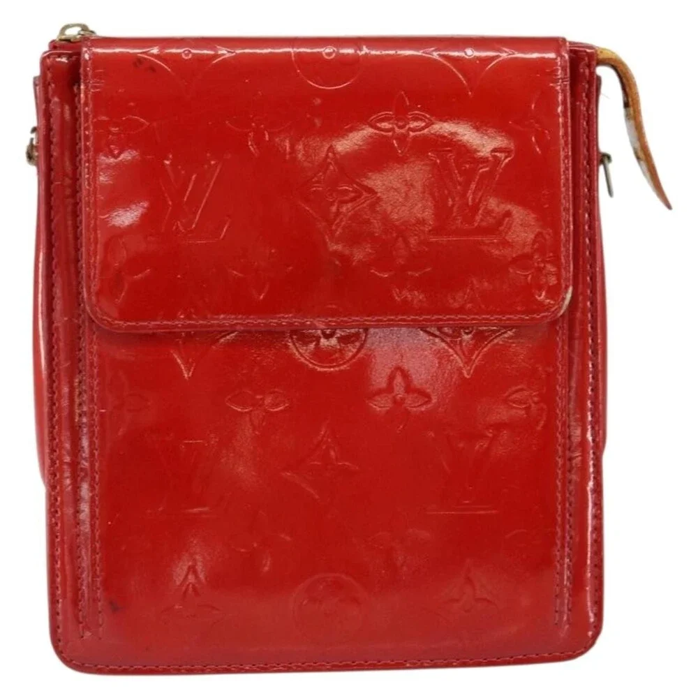 Louis Vuitton Monogram Vernis Motto Accessory Pouch Red